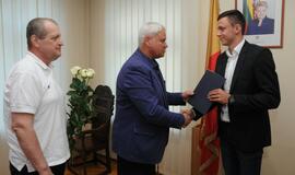 Krepšininkų pagerbimas merijoje