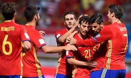 Ispanijos futbolininkai į Lichtenšteino vartus įmušė aštuonis įvarčius