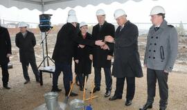 Klaipėdos baseino statybvietėje įkasta kapsulė