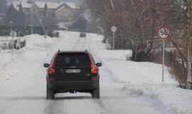 Klaipėdos apskrityje keliai padengti prispaustu sniegu