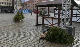 Klaipėdoje siautėjo vėjas