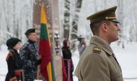 Žuvusiųjų pagerbimo ceremoniją prie paminklo 1923 m. sukilimo dalyviams