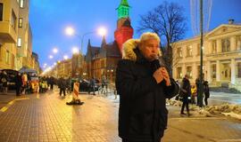 Atminimo laužas sausio 13-ajai prie Klaipėdos miesto savivaldybės