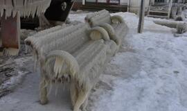 Grožis: ledo skulptūras Neringoje kuria pati gamta