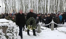 Žuvusiųjų pagerbimo ceremoniją prie paminklo 1923 m. sukilimo dalyviams