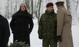 Žuvusiųjų pagerbimo ceremoniją prie paminklo 1923 m. sukilimo dalyviams