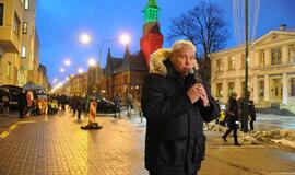 Atminimo laužas sausio 13-ajai prie Klaipėdos miesto savivaldybės