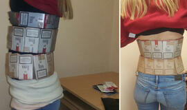 Ant baltarusės kūno - daugybė cigarečių