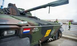 Klaipėdos uoste - Nyderlandų karių kovinė technika