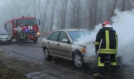 Kelyje Palanga-Klaipėda supleškėjo automobilis