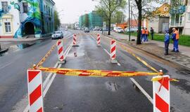 Pilies gatvė paplūdo vandeniu