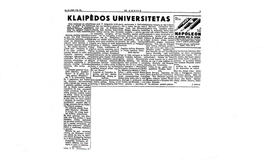 Klaipėdos universitetas geopolitiniame kontekste