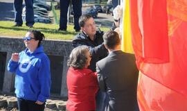 Piliavietėje iškilmingai pakelta Klaipėdos miesto vėliava