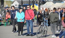 Piliavietėje iškilmingai pakelta Klaipėdos miesto vėliava