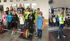 Prieš sunkiosios atletikos festivalį - vaikų vizitas