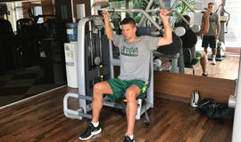 Mantas Kalnietis jau lieja prakaitą sporto salėje