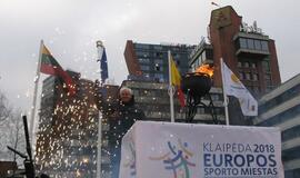 Klaipėdoje įžiebta Sporto metų ugnis