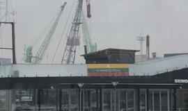 Klaipėdos uoste – 100 metrų ilgio trispalvė