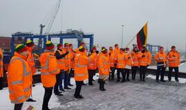 Klaipėdos uoste – 100 metrų ilgio trispalvė