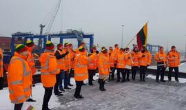Klaipėdos uoste – 100 metrų ilgio trispalvė