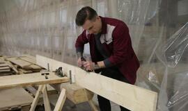 Istorinį Kuršių marių žuvies supirkėjo laivą atkuria baldininkai