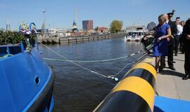 Pakrikštytas naujasis uosto direkcijos laivas „Naras“