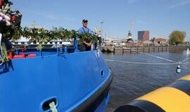 Pakrikštytas naujasis uosto direkcijos laivas „Naras“