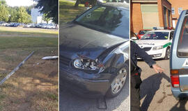 Ligoninės kieme senjoras daužė mašinas