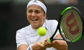 Latvė Jelena Ostapenko pirmą kartą žais Vimbldono turnyro pusfinalyje