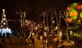 Palangoje suspindo tūkstančiai kalėdinių šviesų