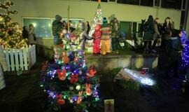 Bibliotekoje sužibo įspūdingos eglutės