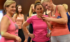 Klaipėdietės žiemą pasitiko zumbos ritmais