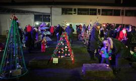 Bibliotekoje sužibo įspūdingos eglutės