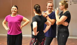 Klaipėdietės žiemą pasitiko zumbos ritmais