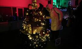 Bibliotekoje sužibo įspūdingos eglutės