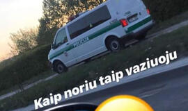 Pasipiktino šaligatviu važiavusiais pareigūnais