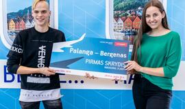 Į Bergeną iš Palangos oro uosto pakilo pirmasis lėktuvas