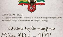 Kviečia į Tilžės akto 101-ųjų metinių minėjimą