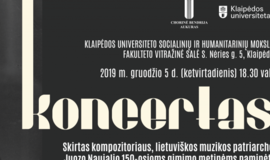 Koncertas, skirtas kompozitoriaus, lietuviškos muzikos patriarcho Juozo Naujalio 150-osioms gimimo metinėms paminėti