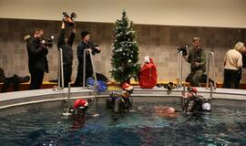 Eglutė baseino dugne