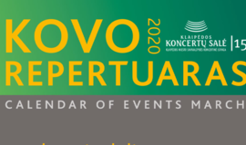 Kovo repertuaro gama: nuo Nepriklausomybės atkūrimo jubiliejui skirtos lietuviškos muzikos iki užsienio virtuozų koncertų