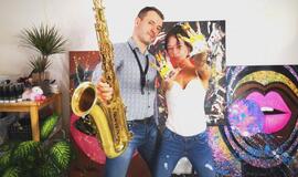 Pagal Billie Eilish muziką tapytoja Monisha ir saksofonistas J. Kuraitis pristatė bendrą projektą