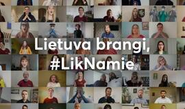 Likti namuose kviečia virtualaus choro ir Vaido Baumilos atliekama daina „Lietuva brangi“, nusifilmavo ir būrys garsenybių