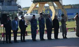 Iškilmingai pagerbė vėliavą