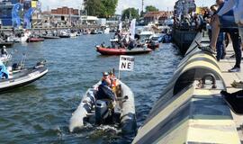 Streikas prieš verslinę žvejybą Kuršių mariose