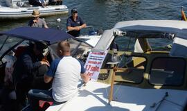 Streikas prieš verslinę žvejybą Kuršių mariose