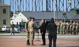 Iškilmingai pagerbė vėliavą