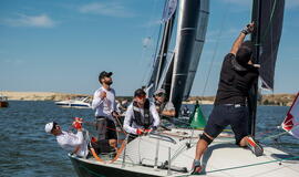 Tarptautinė „Kuršių marių regata“ artėja link finišo