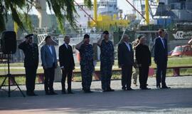 Iškilmingai pagerbė vėliavą