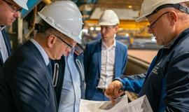 Startavo AB „Smiltynės perkėla“ kelto statyba – paminėta plieno pjovimo ceremonija